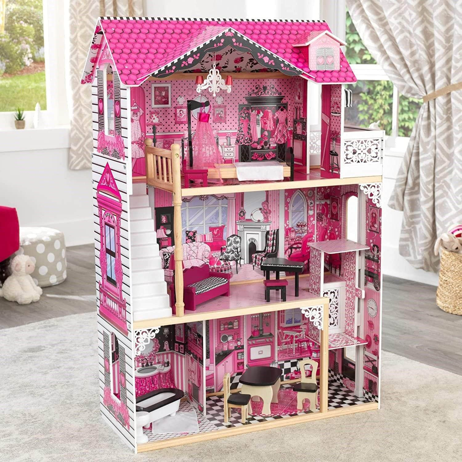 Dollhouse With Furniture For Kids 120 X 83 X 40 Cm (Model 6)