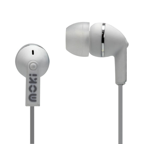 Dots Noise Isolation Earbuds - White