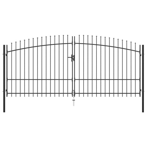 Double Door Fence Gate with Spear Top  L