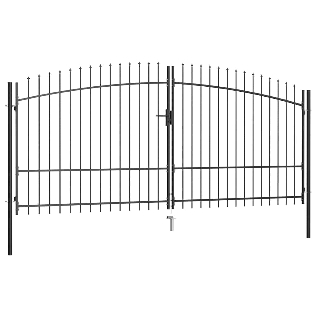 Double Door Fence Gate with Spear Top  L