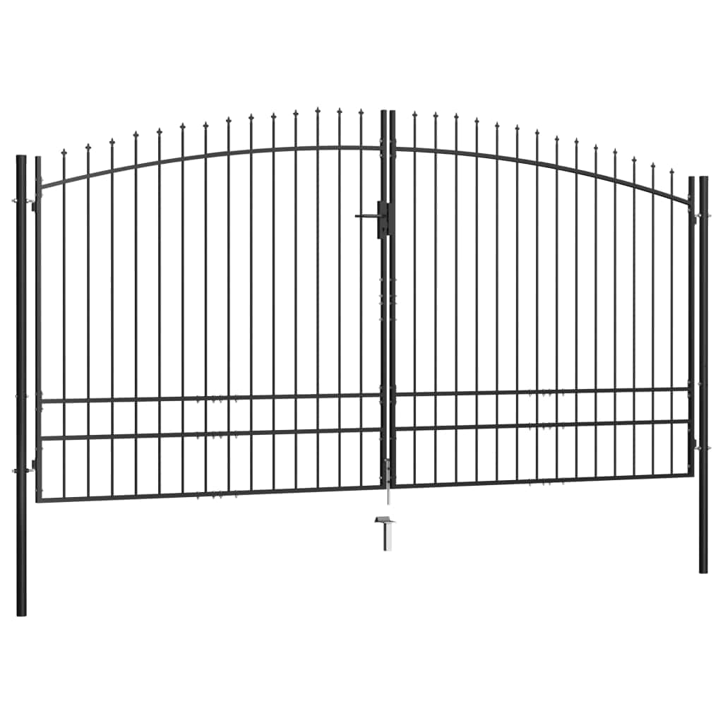 Double Door Fence Gate with Spear Top 'XL