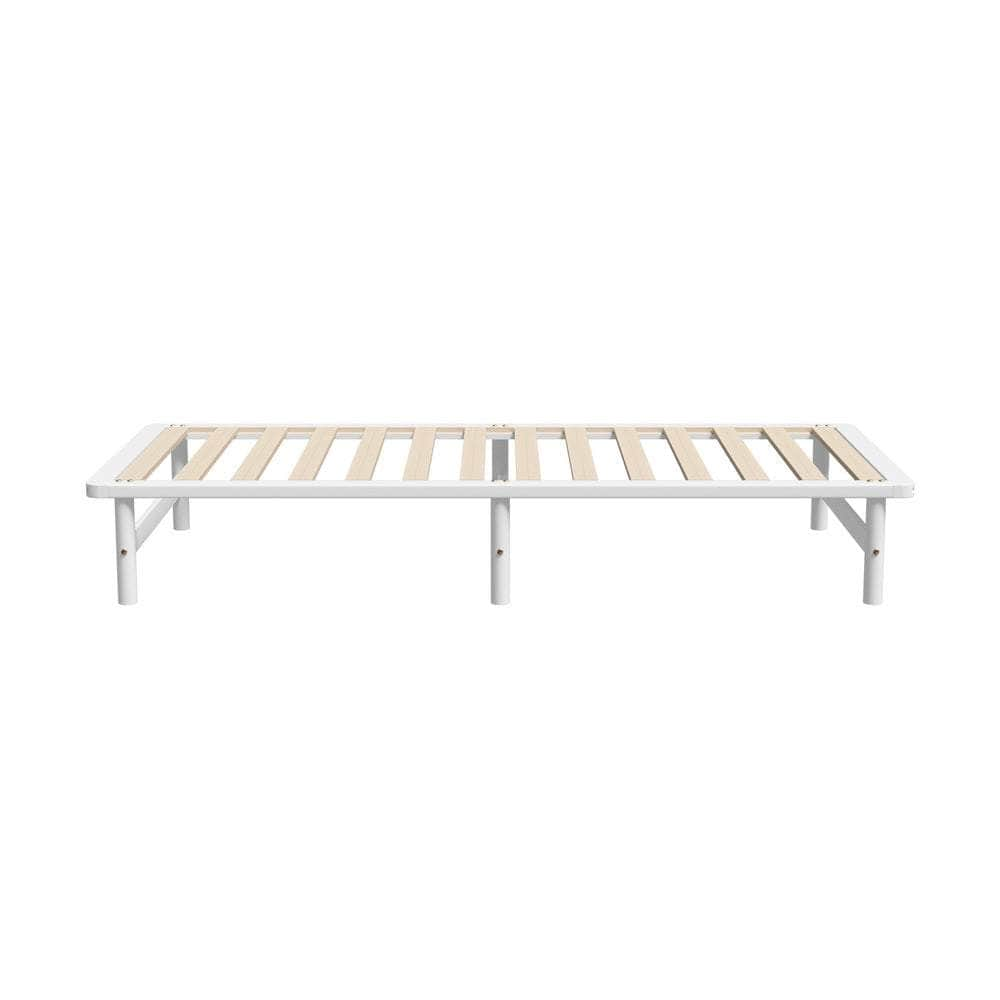 Double/King Single/Queen Wooden Bed Frame Solid Pine Timber White