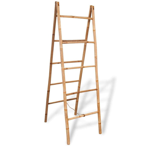 Double Towel Ladder with 5 Rungs Bamboo