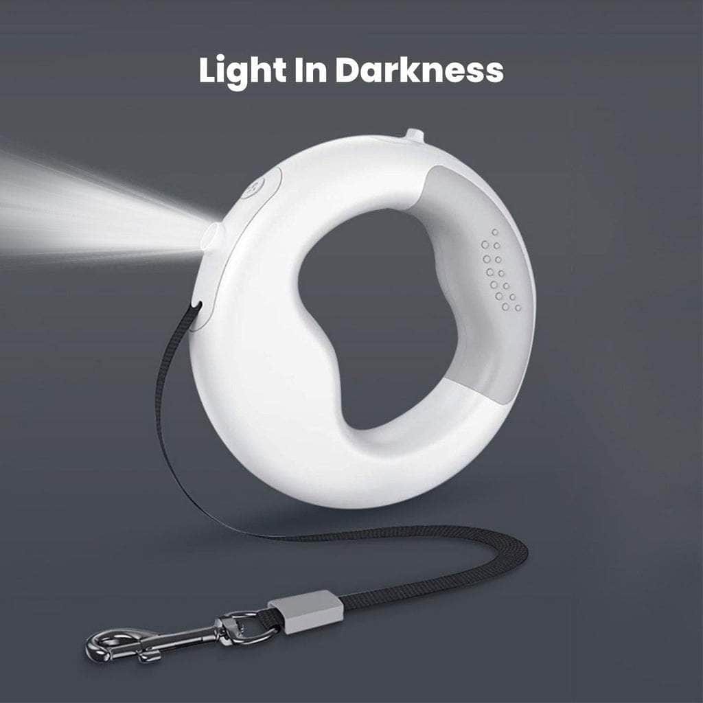 Dounght Dog Leash With Usb And Led White