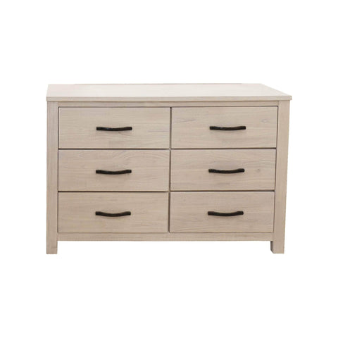 Dresser 6 Chest Of Drawers Solid Wood Tallboy Storage Cabinet - White