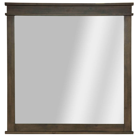 Dresser Mirror Vanity Dressing Table Solid Pine  Wood Frame - Rustic Grey