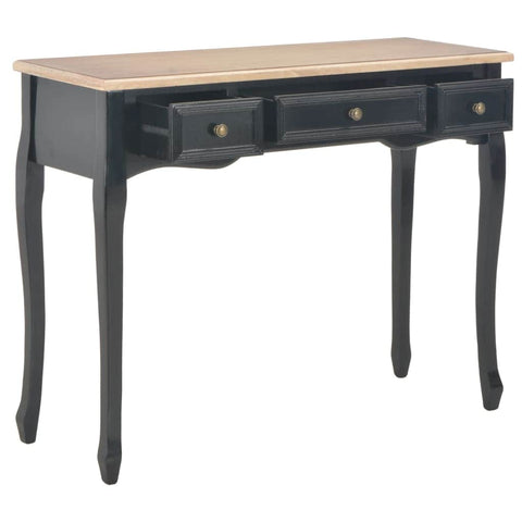 Dressing Console Table with 3 Drawers Black