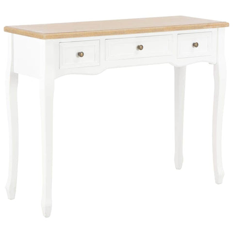 Dressing Console Table with 3 Drawers White