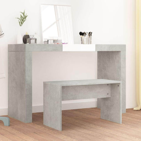 Dressing Stool Concrete Grey Engineered Wood