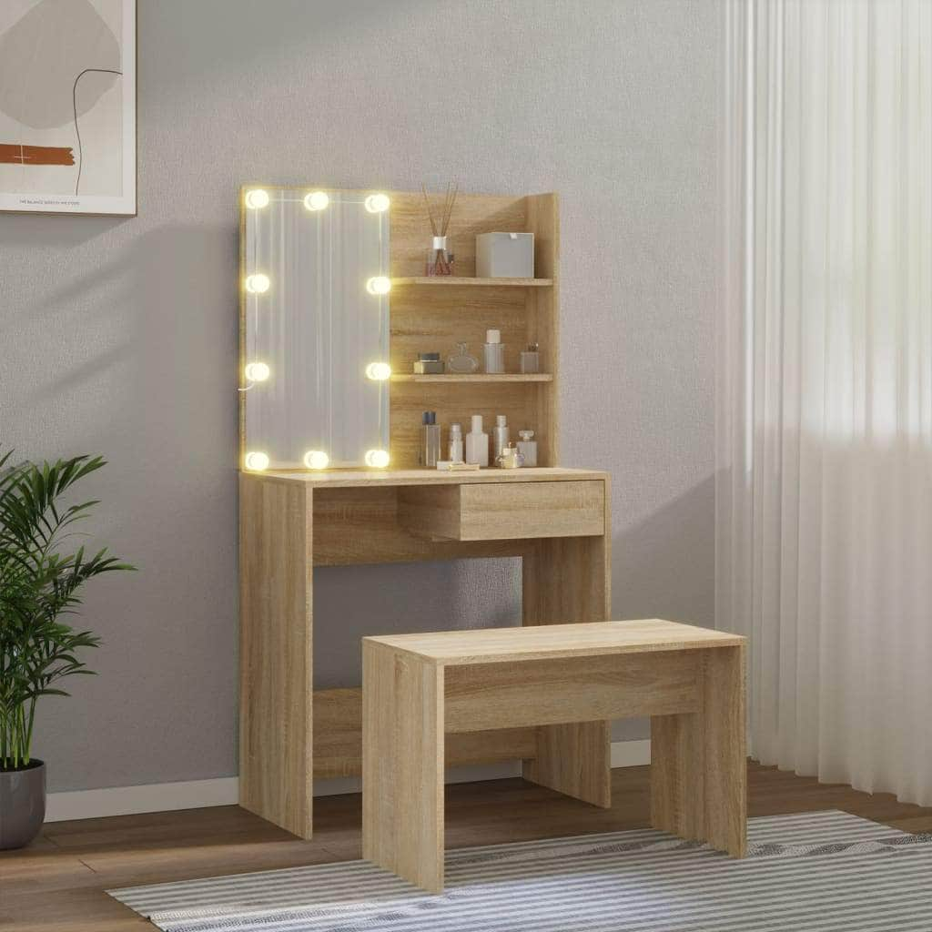 Dressing Table Set Engineered Wood