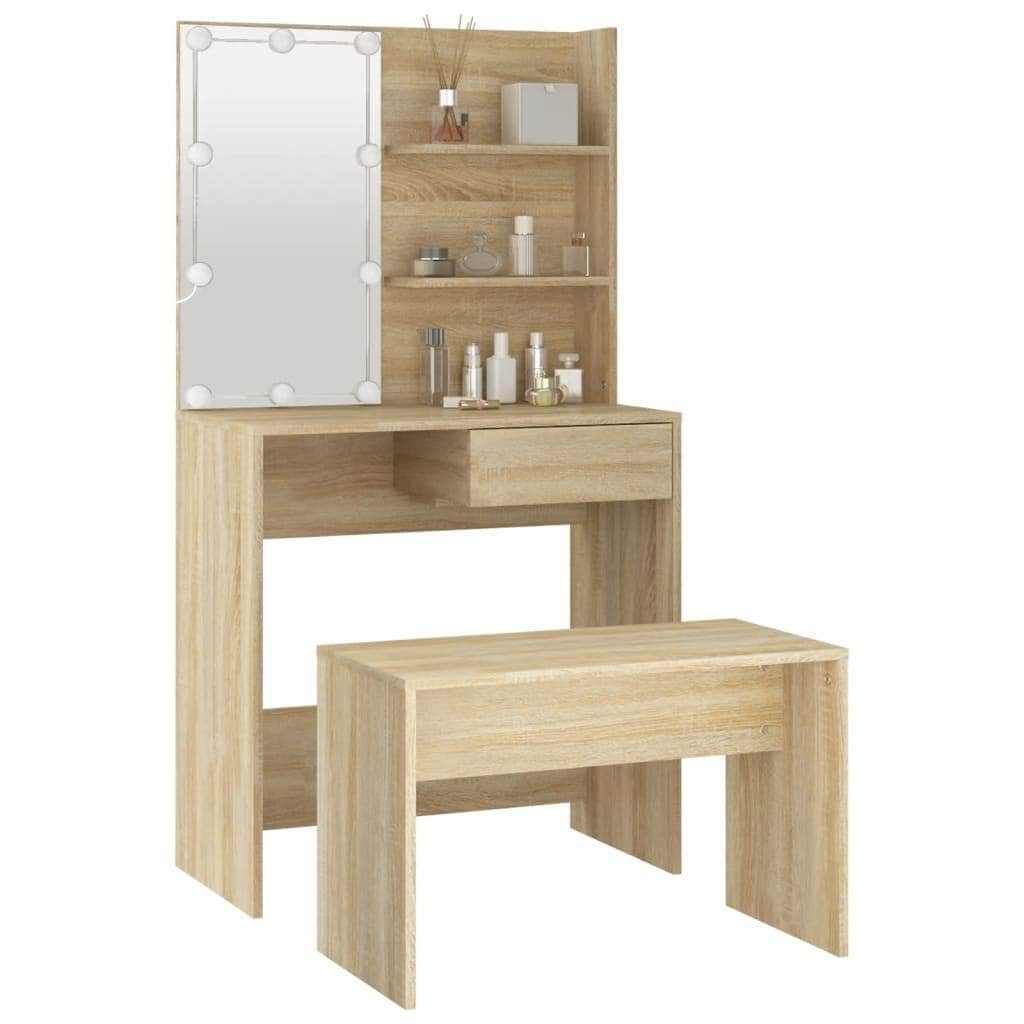 Dressing Table Set Engineered Wood