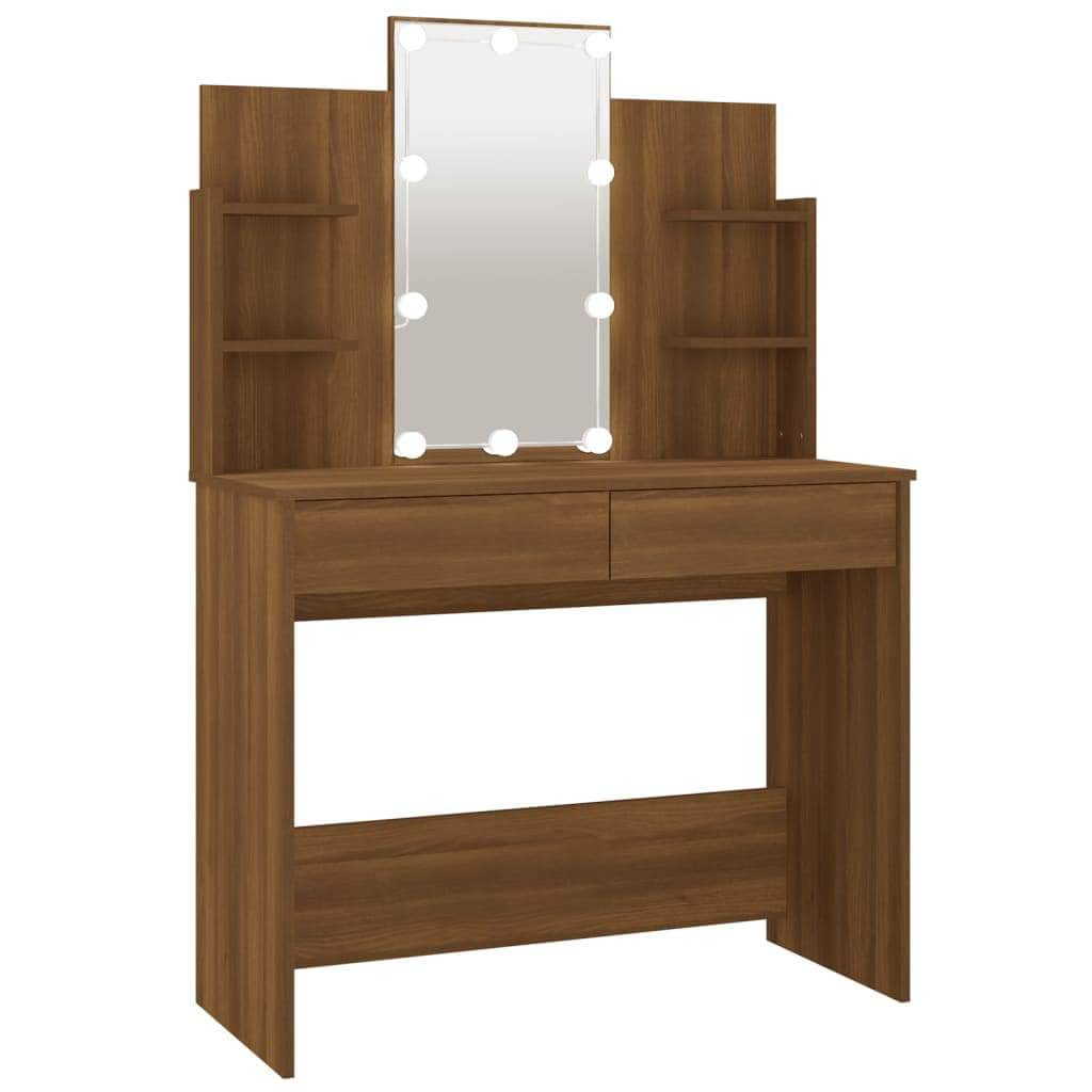 Dressing Table with LED Brown