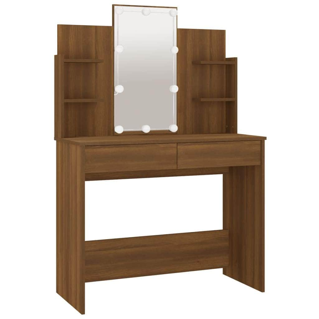 Dressing Table with LED Brown