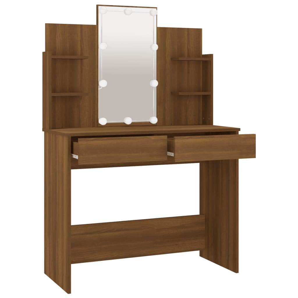 Dressing Table with LED Brown