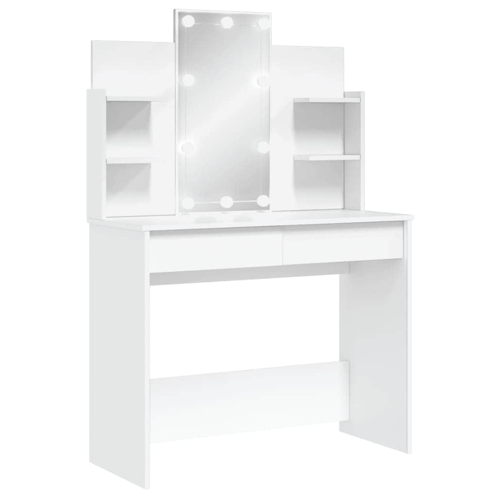 Dressing Table with LED Lights White