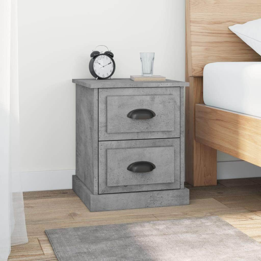 Dual Lustrous Duets: Set of 2 High Gloss White Engineered Wood Bedside Cabinets