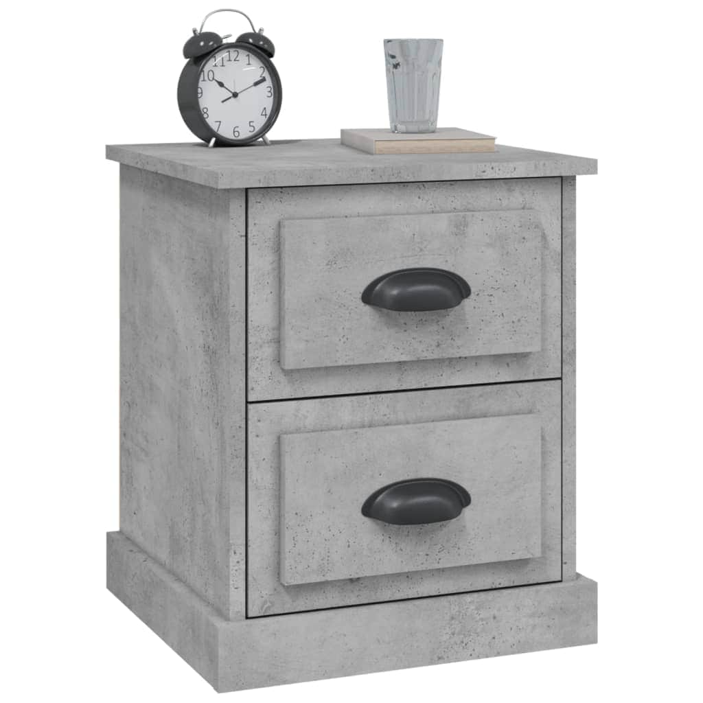 Dual Lustrous Duets: Set of 2 High Gloss White Engineered Wood Bedside Cabinets