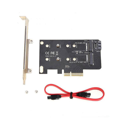 Dual M.2 (B Key And M Key) To Pci-E X4 And Sata 6G Expansion Card