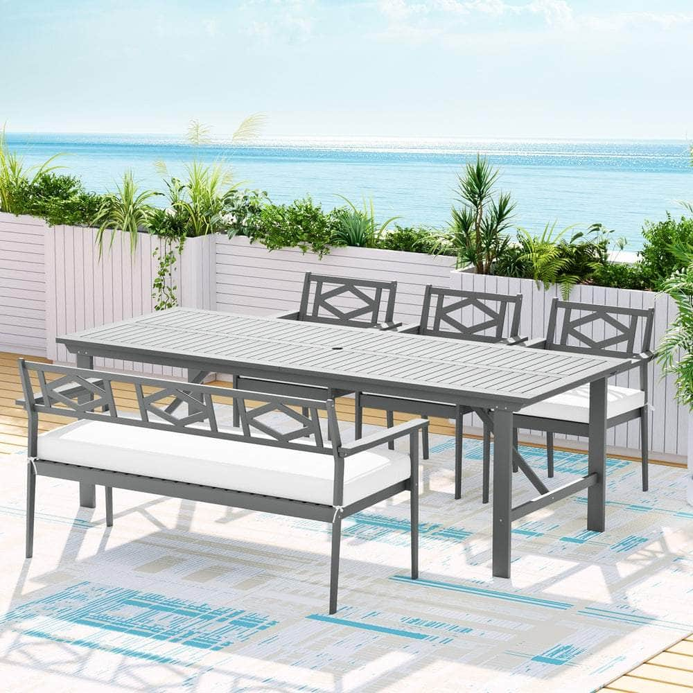 Durable 5-Piece Wooden Outdoor Dining Set