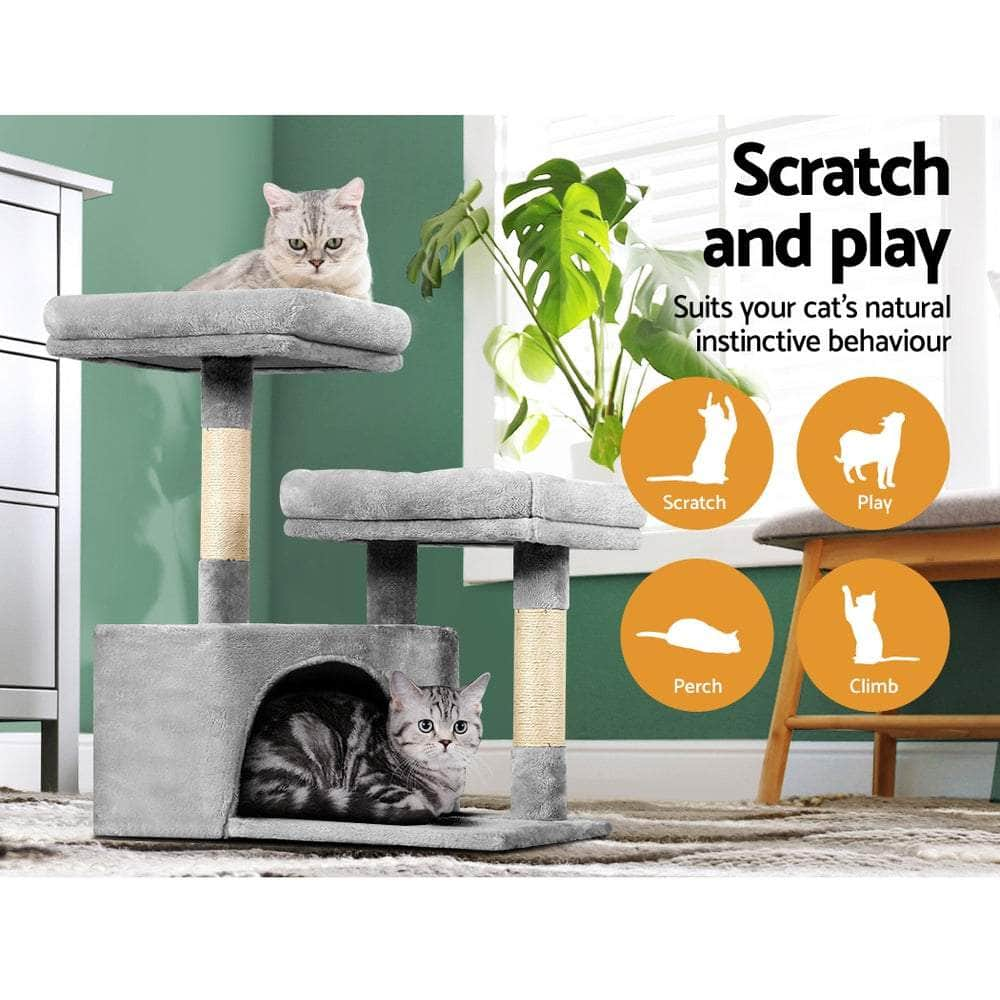 Durable Cat Tree Tower with Scratching Posts - 69cm