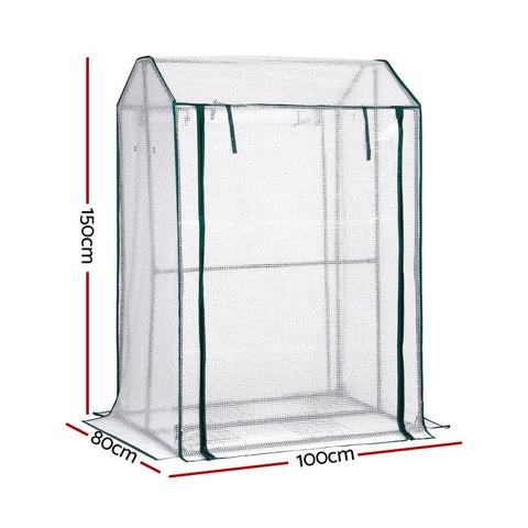 Durable Mini Greenhouse - Roll-Up Zipper Door 1.5M