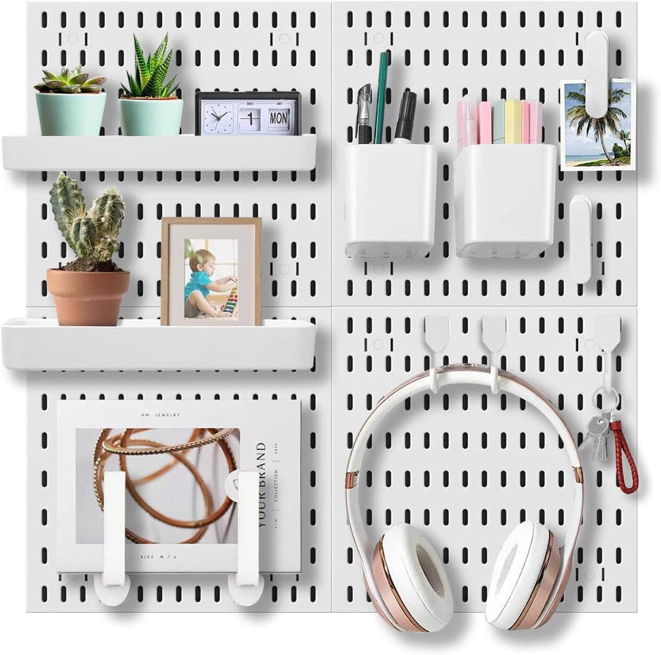 Durable Pegboard Combination Kit - Versatile Wall Hanging System