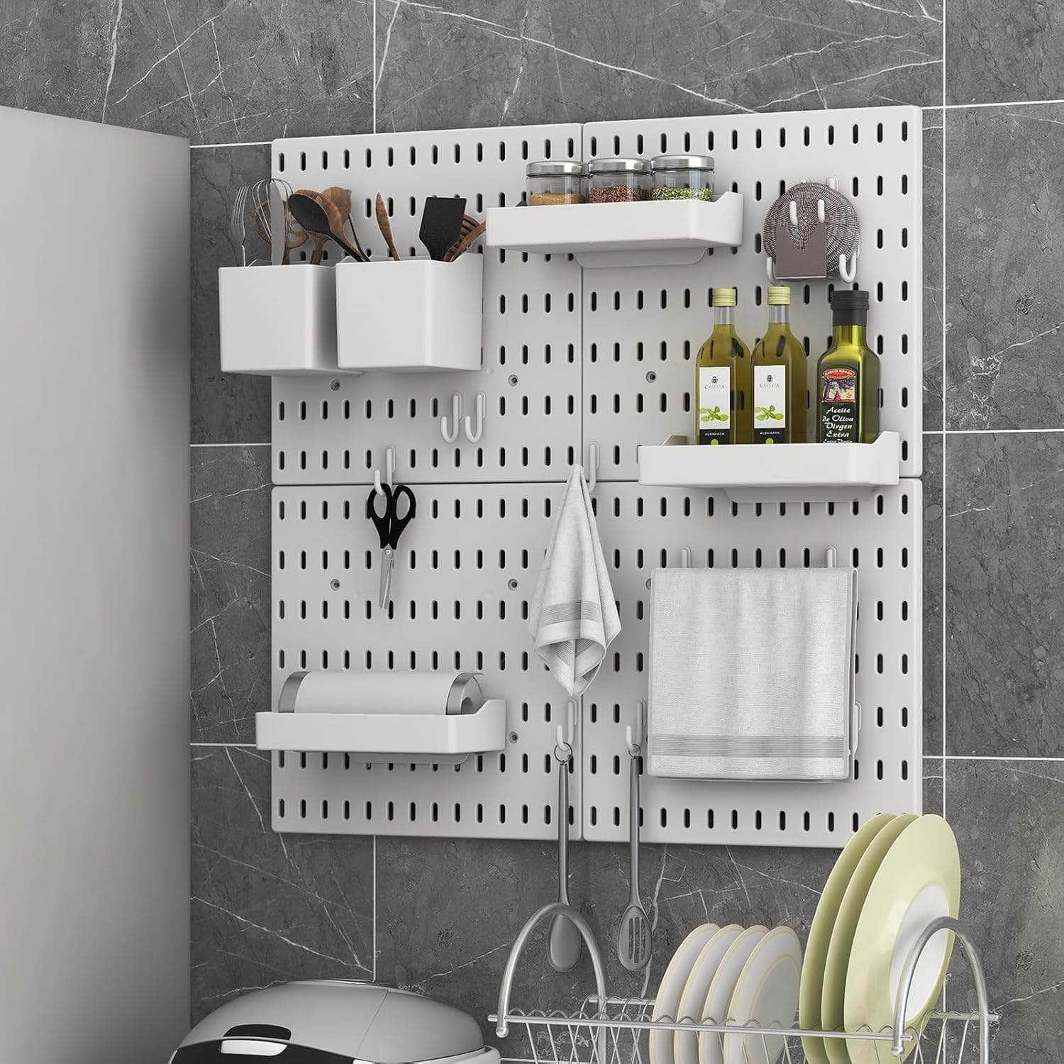 Durable Pegboard Combination Kit - Versatile Wall Hanging System