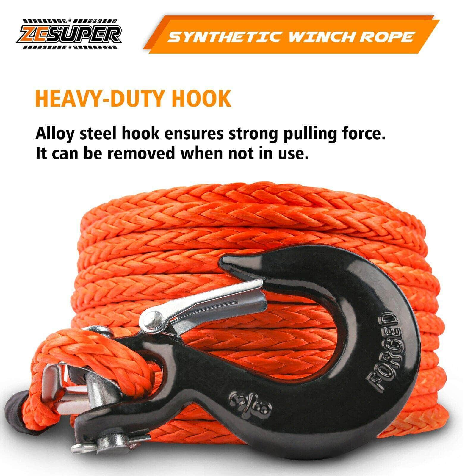 Durable Winch Rope: Dyneema Tow Cable with Hook