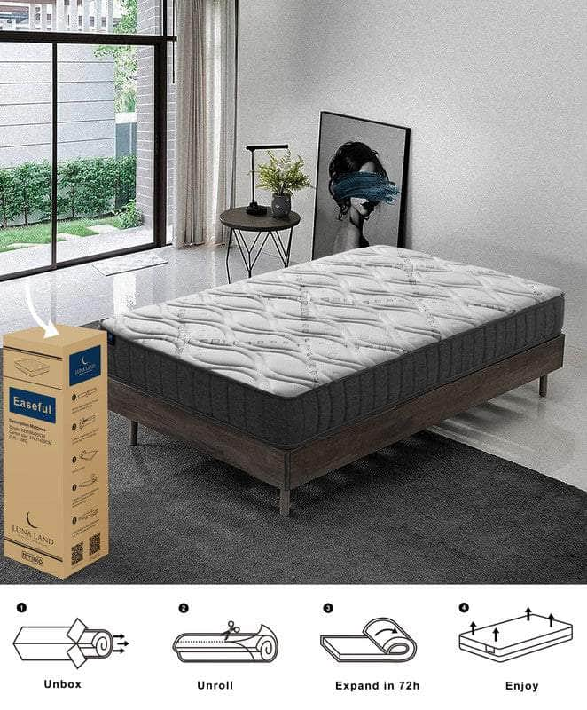 Easeful Eco Spay Foam Pocket Spring 20CM Double Hybrid Mattress