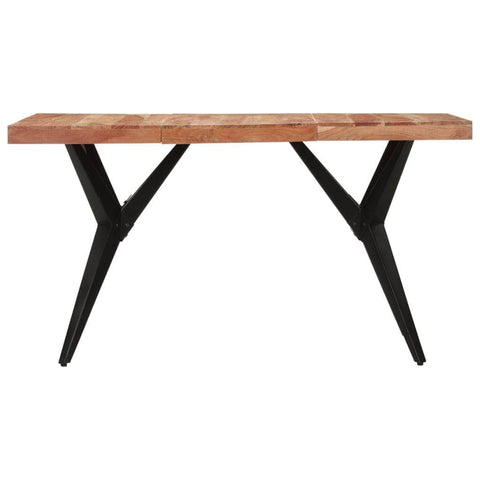 Ebony Aura Acacia Wood Dining Table in Deep Black