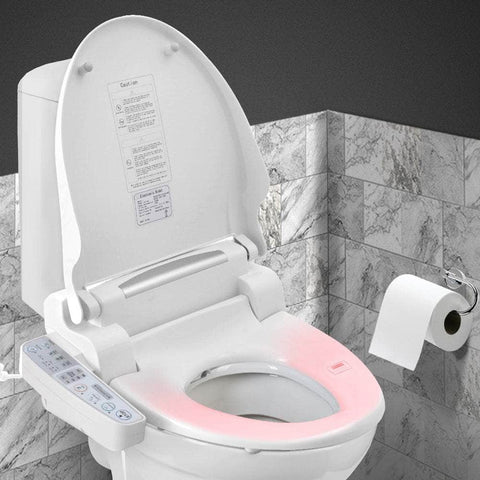 Electric Bidet Toilet Seat Cover Auto Smart Water Wash Dry Panel Control