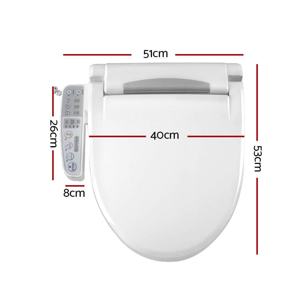 Electric Bidet Toilet Seat Cover Auto Smart Water Wash Dry Panel Control