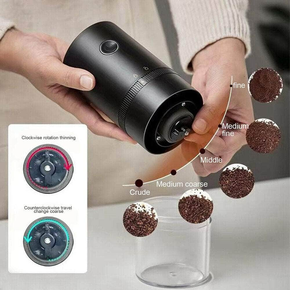 Electric Coffee Grinder Portable Black