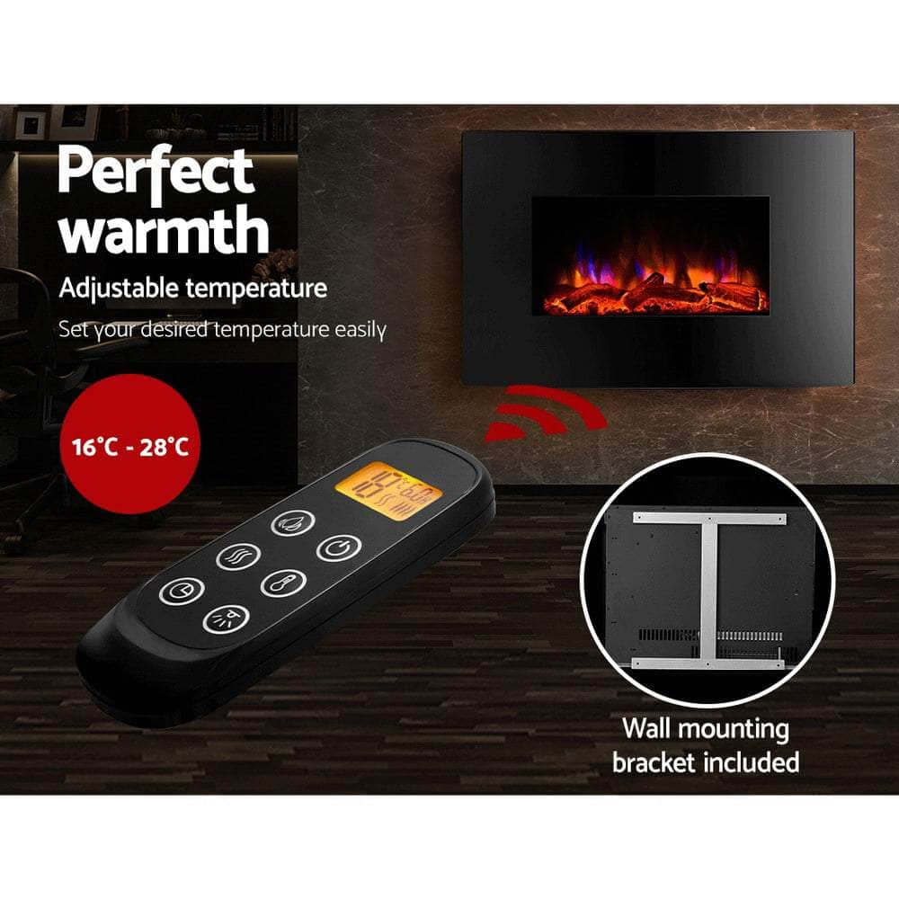 Electric Fireplace Fire Heater 2000W