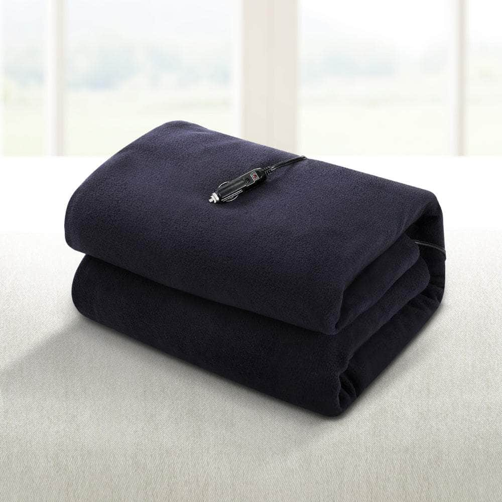 Electric Heated Blanket Car Truck Throw Rug Travel Camping 12V Dc Aut