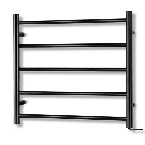 Electric Heated Towel Rail Rack 5 Bars Wall Mounted Clothes Dry Warmer