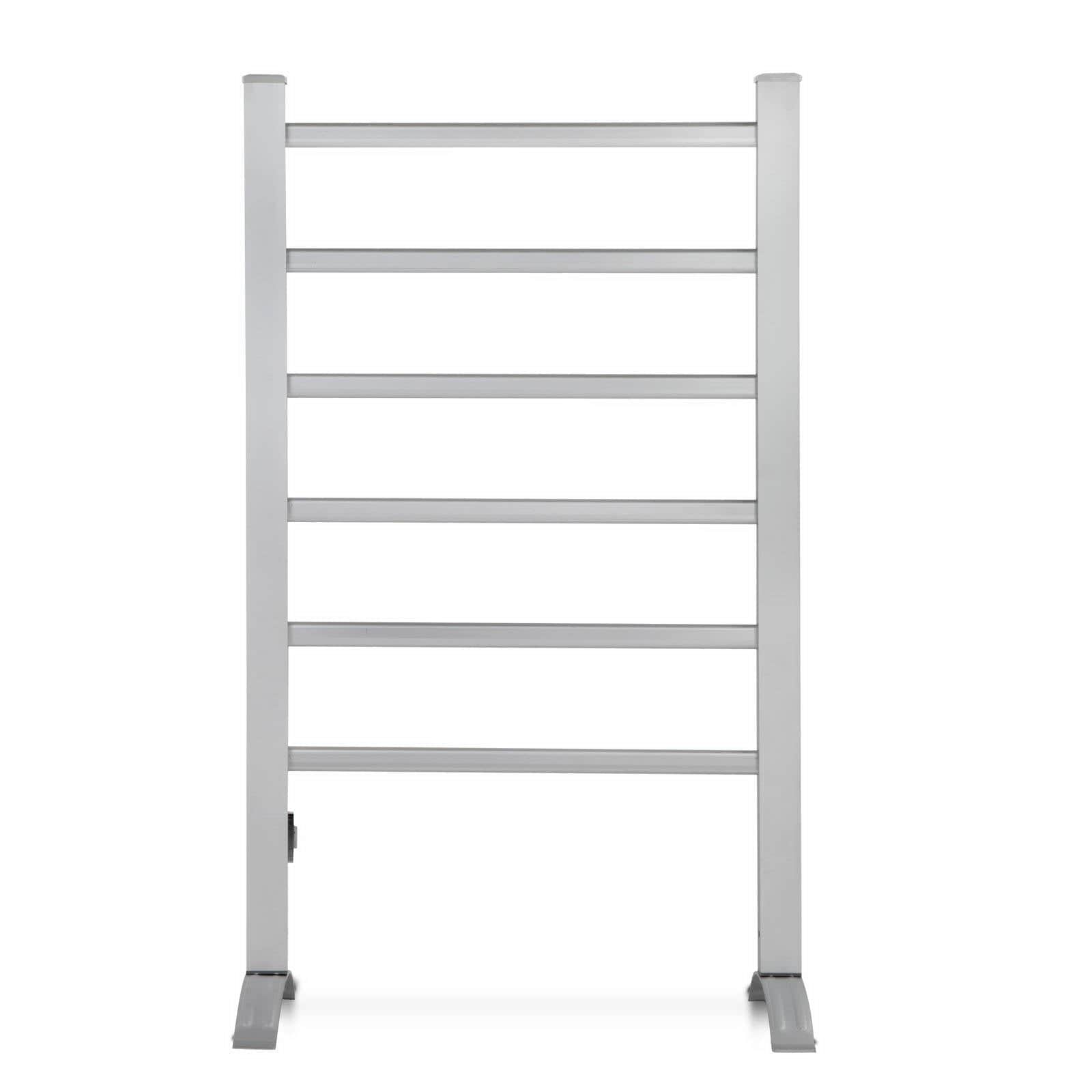 Electric Heated Towel Rail Rack 6 Bars With Timer Clothes Dry Warmer