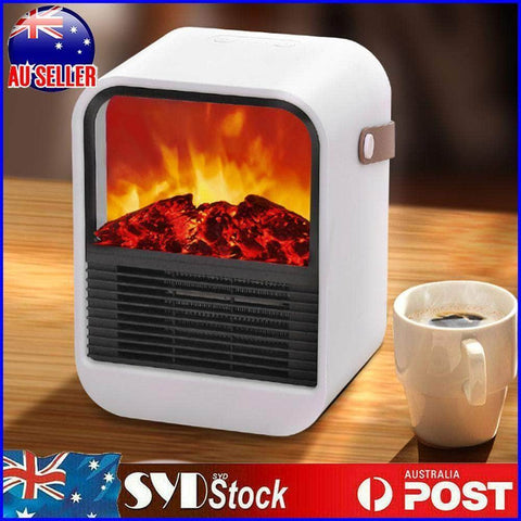 Electric Heater Mini Fireplace Heater Fast Heating Small for Home Bedroom Office