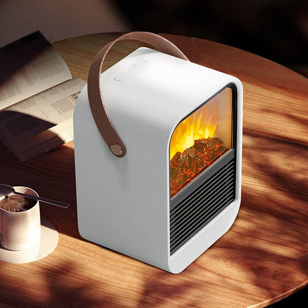 Electric Heater Mini Fireplace Heater Fast Heating Small for Home Bedroom Office