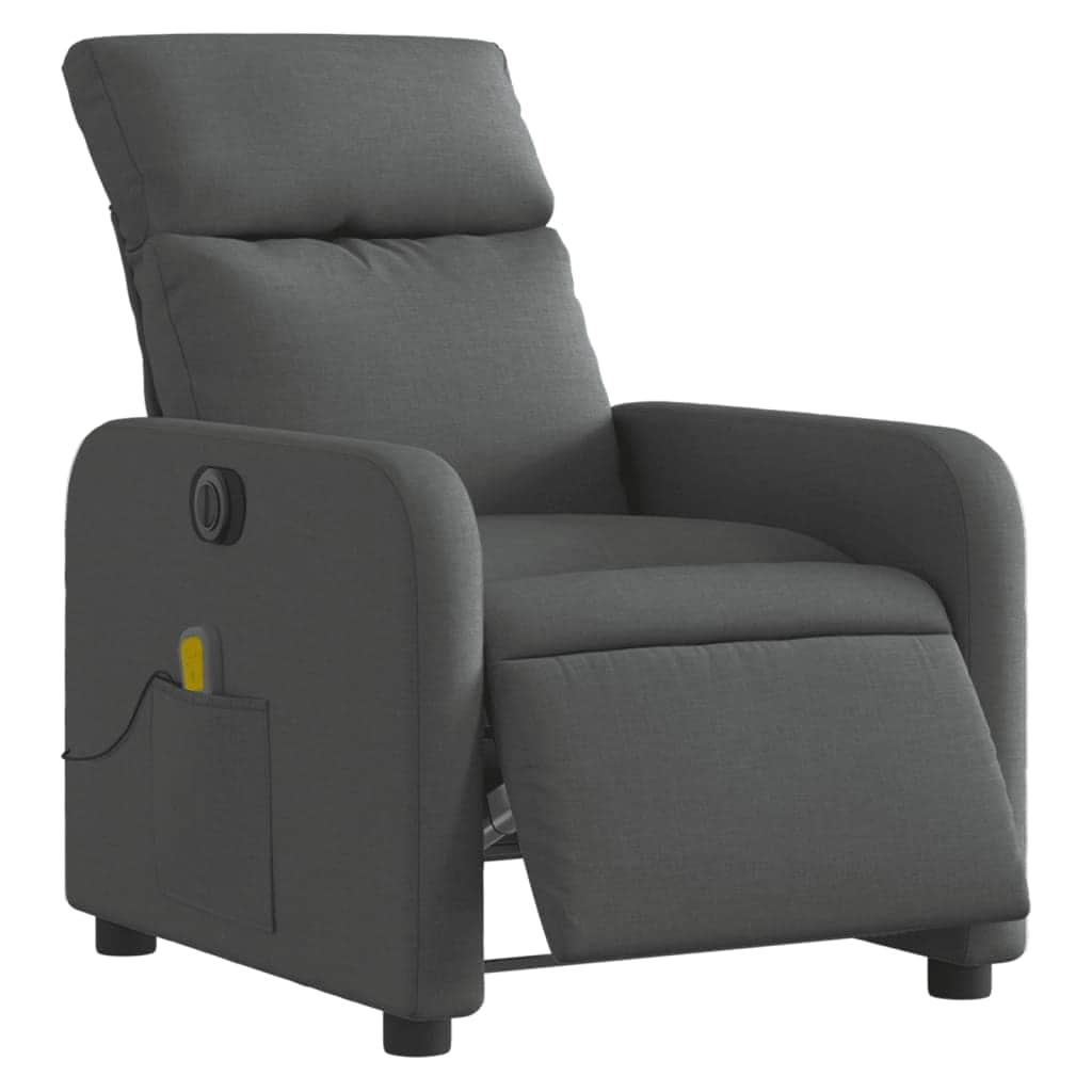 Electric Massage Recliner Chair-Dark Grey Fabric