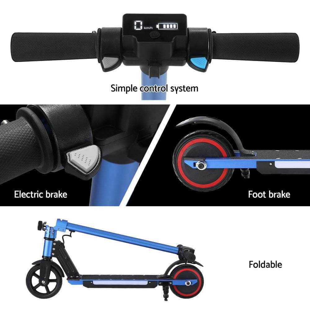 Electric Scooter for Kids Black/Blue