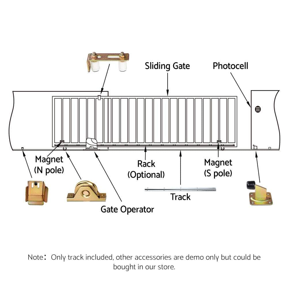 Electric Sliding Gate Opener Ground Track 6M