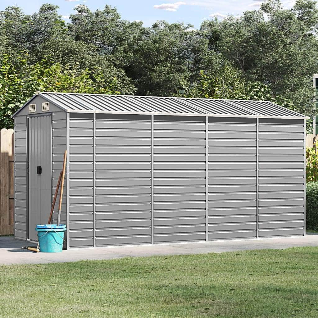 Elegance: Brown Galvanised Steel Garden Shed for Stylish and Durable