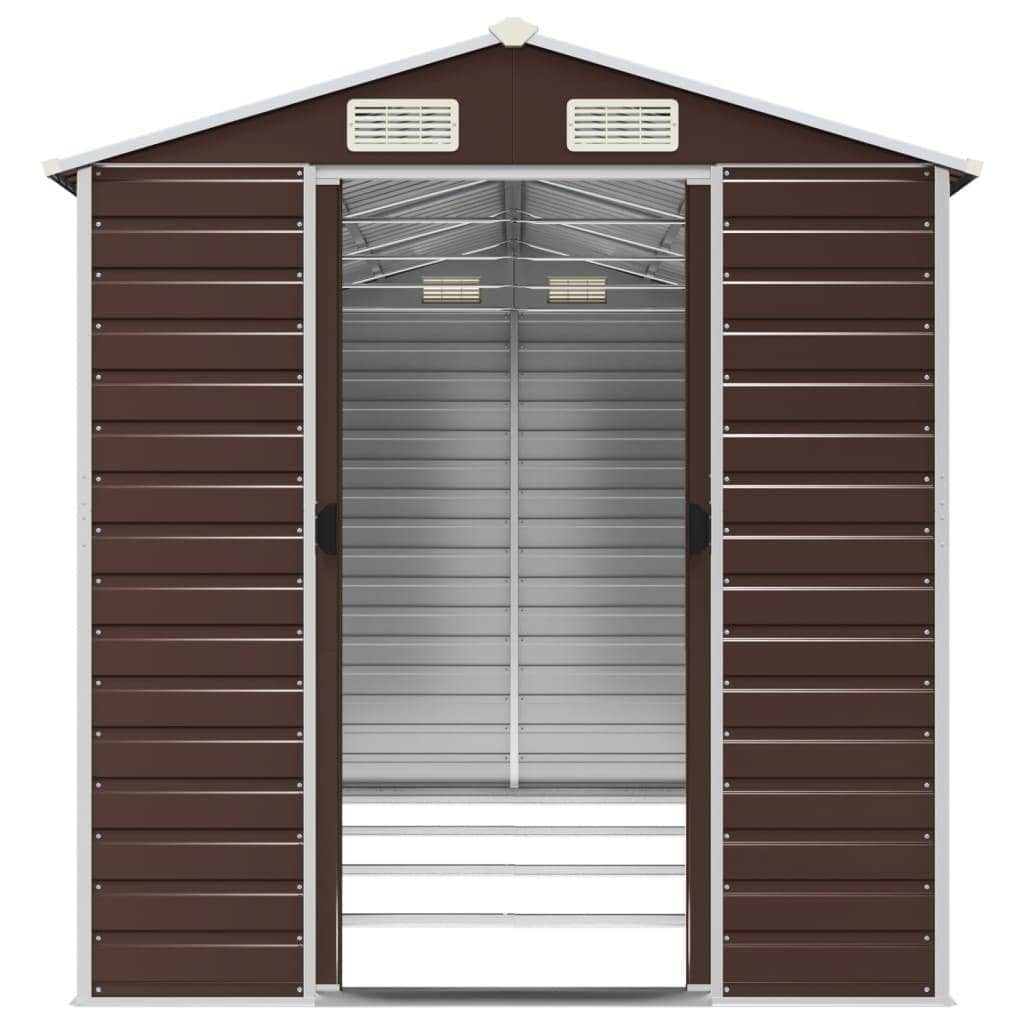 Elegance: Brown Galvanised Steel Garden Shed for Stylish and Durable