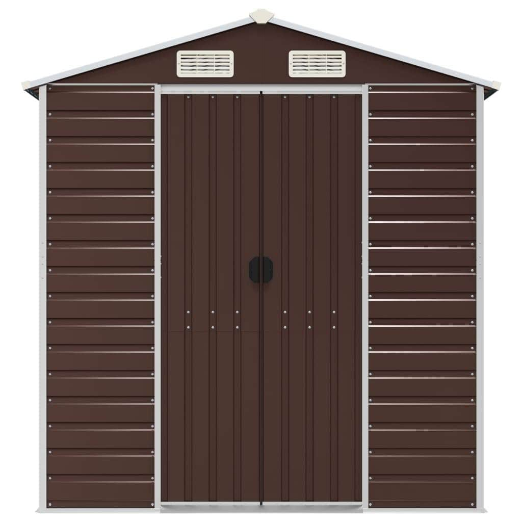 Elegance: Brown Galvanised Steel Garden Shed for Stylish and Durable