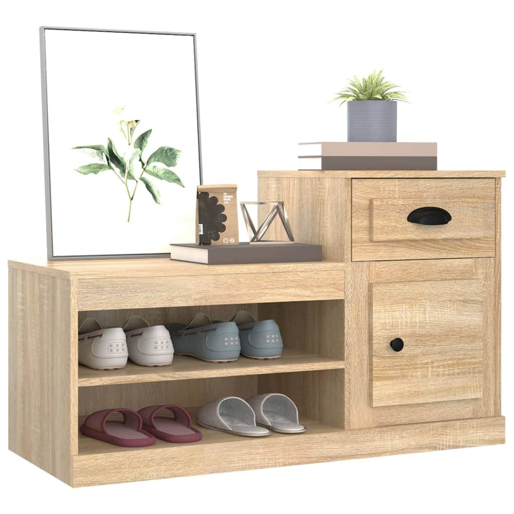 Elegance in Every Step: White Engineered Wood Shoe Cabinet