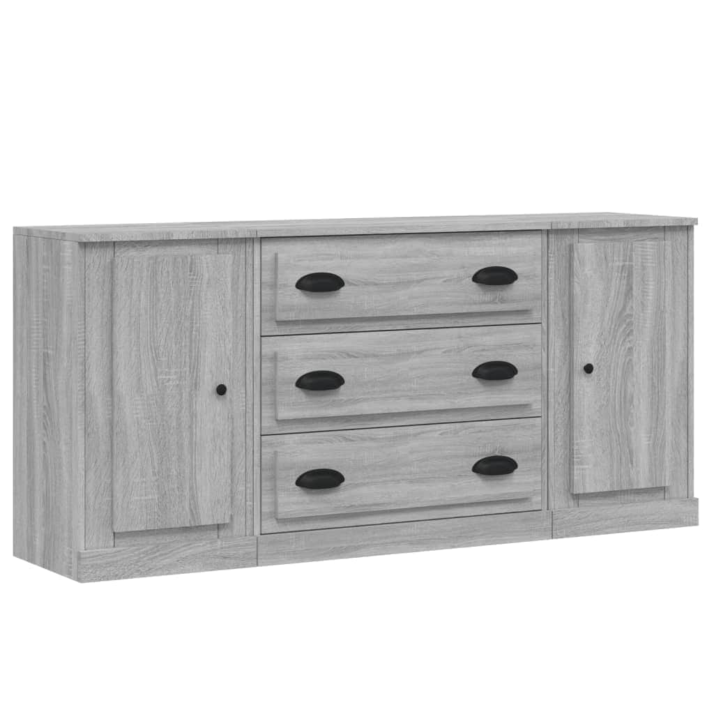 Elegant 3-Piece White Engineered Wood Dining Ensemble