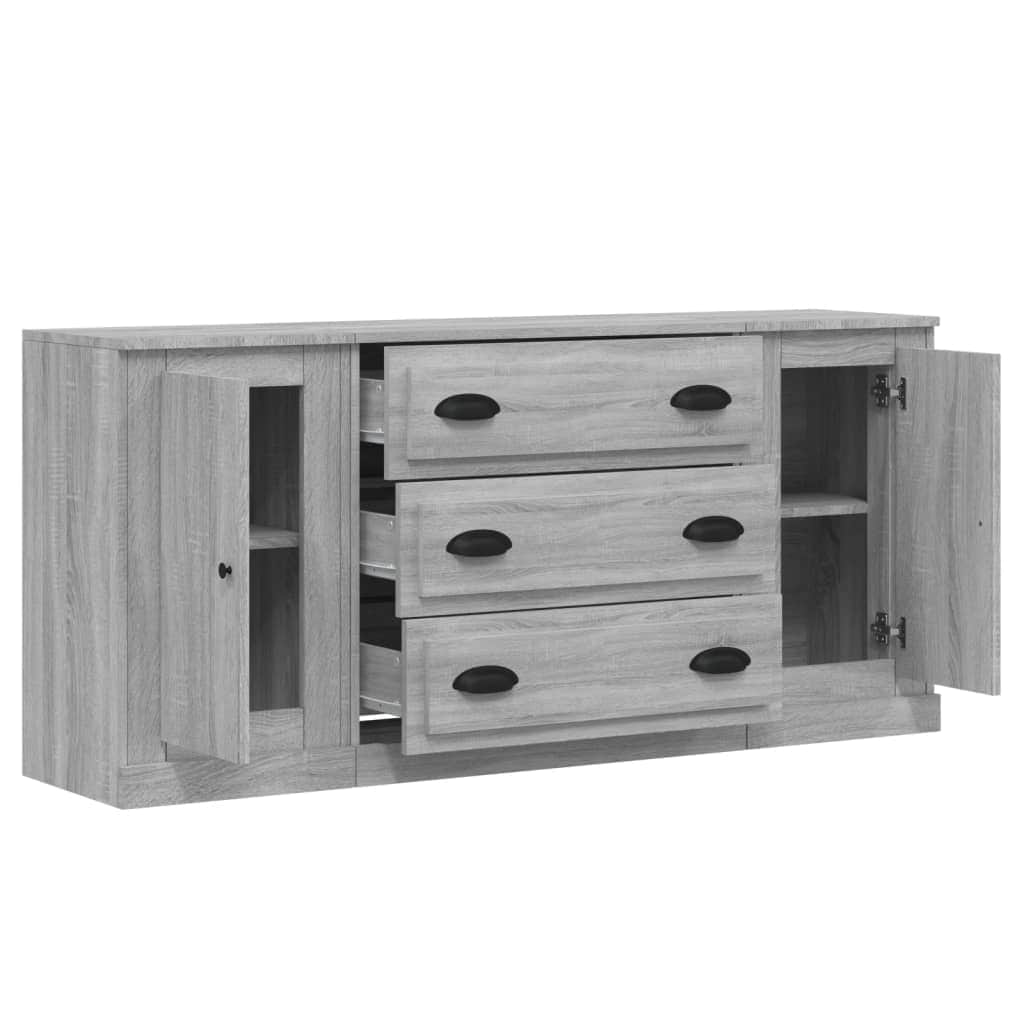 Elegant 3-Piece White Engineered Wood Dining Ensemble