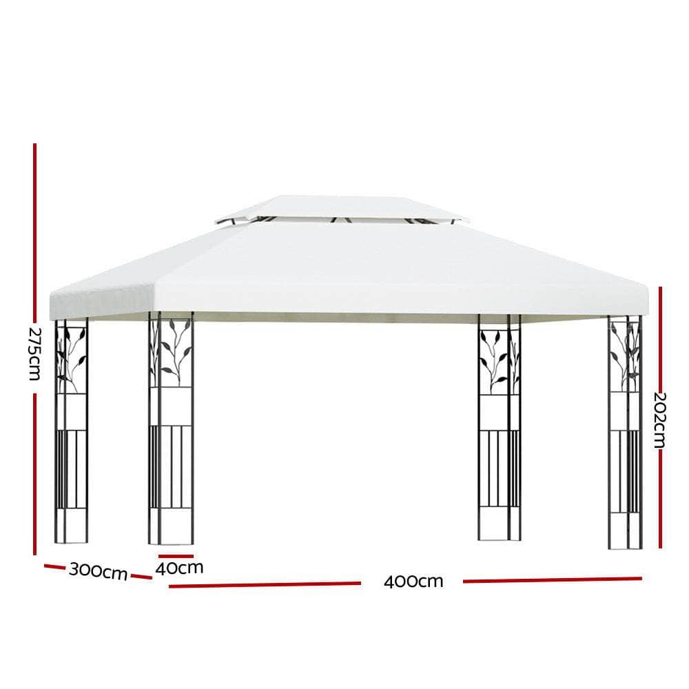 Elegant 4x3m Iron Art Gazebo: Perfect Outdoor Wedding Venue