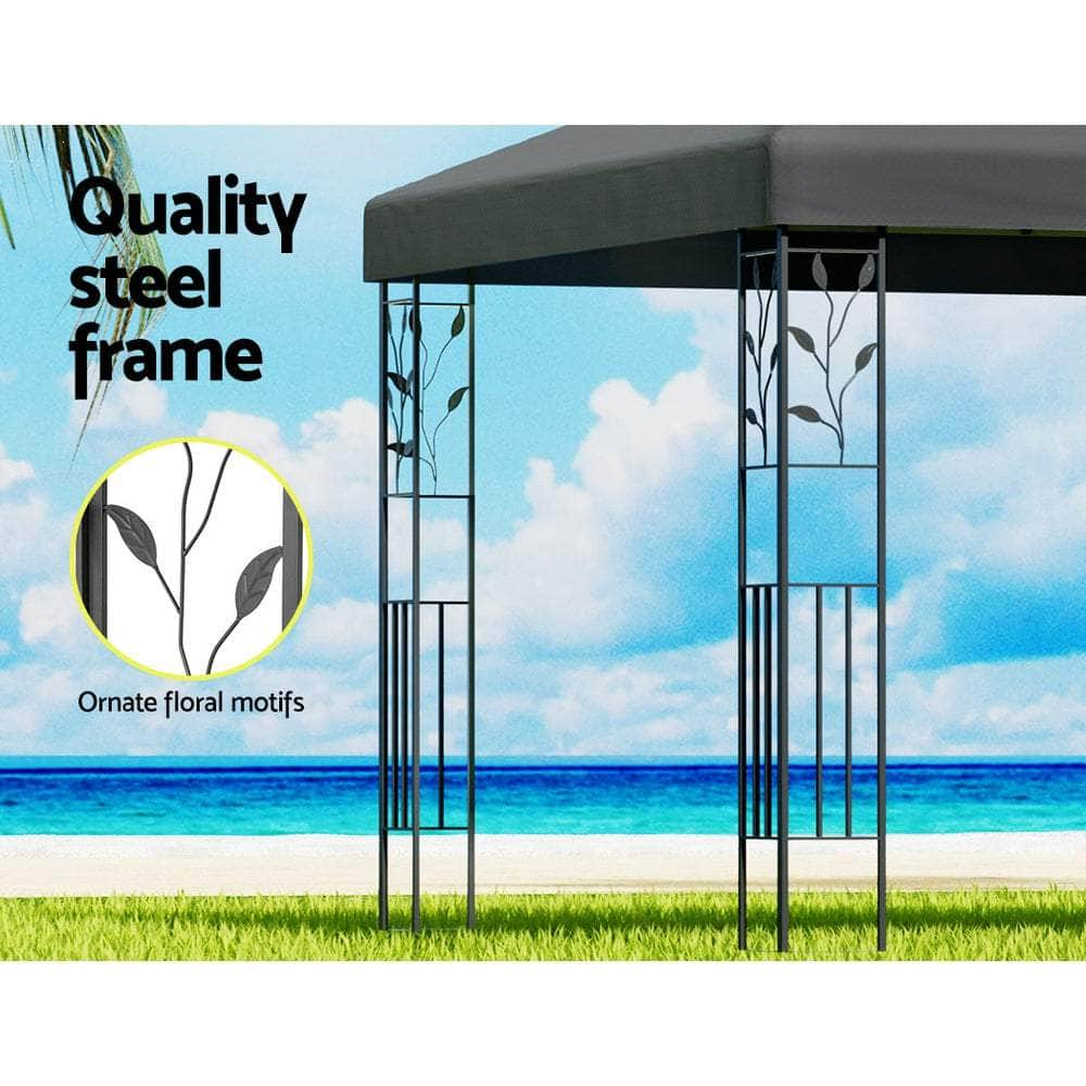 Elegant 4x3m Iron Art Gazebo: Perfect Outdoor Wedding Venue